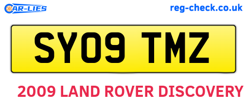 SY09TMZ are the vehicle registration plates.