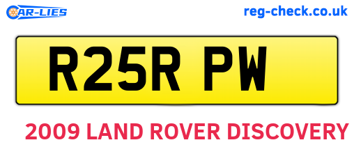 R25RPW are the vehicle registration plates.