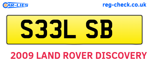 S33LSB are the vehicle registration plates.