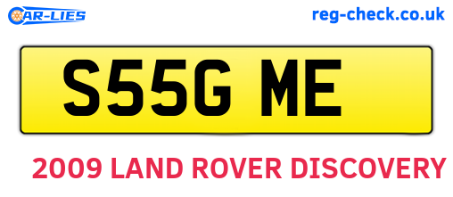 S55GME are the vehicle registration plates.