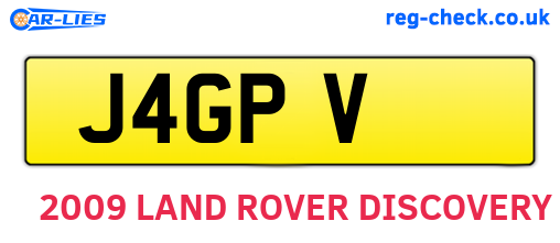 J4GPV are the vehicle registration plates.
