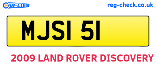 MJS151 are the vehicle registration plates.