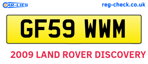 GF59WWM are the vehicle registration plates.