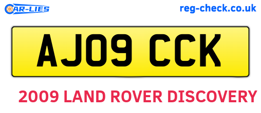 AJ09CCK are the vehicle registration plates.