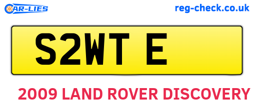 S2WTE are the vehicle registration plates.