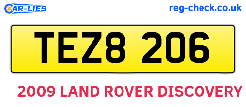 TEZ8206 are the vehicle registration plates.