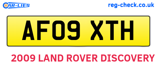 AF09XTH are the vehicle registration plates.