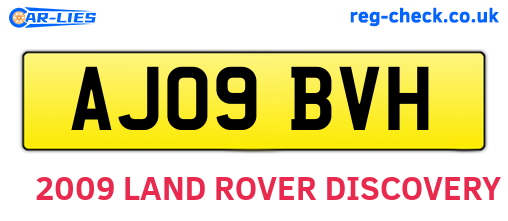 AJ09BVH are the vehicle registration plates.
