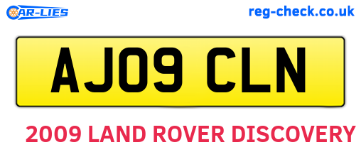 AJ09CLN are the vehicle registration plates.