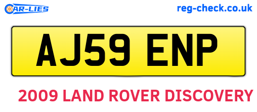 AJ59ENP are the vehicle registration plates.