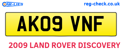 AK09VNF are the vehicle registration plates.