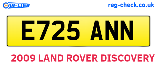 E725ANN are the vehicle registration plates.