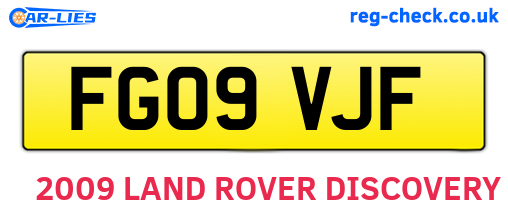 FG09VJF are the vehicle registration plates.