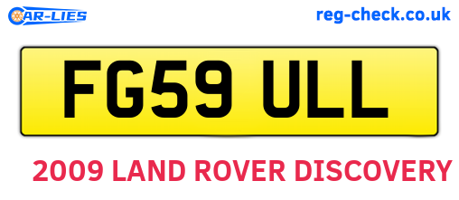 FG59ULL are the vehicle registration plates.