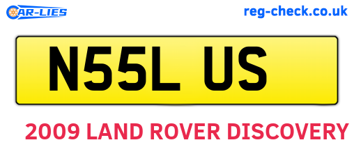 N55LUS are the vehicle registration plates.