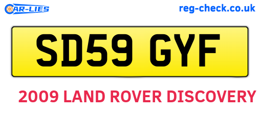 SD59GYF are the vehicle registration plates.