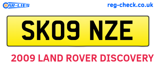 SK09NZE are the vehicle registration plates.