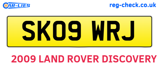 SK09WRJ are the vehicle registration plates.