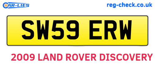 SW59ERW are the vehicle registration plates.