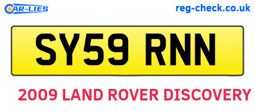 SY59RNN are the vehicle registration plates.