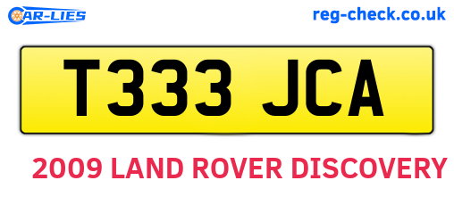 T333JCA are the vehicle registration plates.