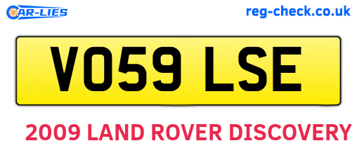 VO59LSE are the vehicle registration plates.