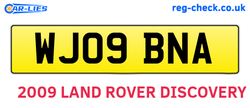 WJ09BNA are the vehicle registration plates.