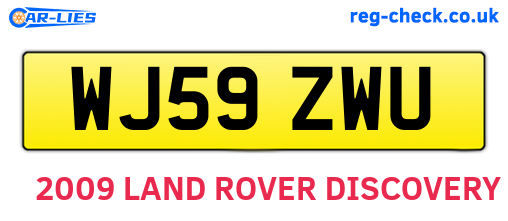 WJ59ZWU are the vehicle registration plates.