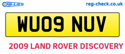 WU09NUV are the vehicle registration plates.