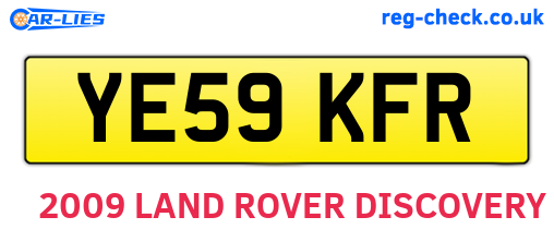 YE59KFR are the vehicle registration plates.