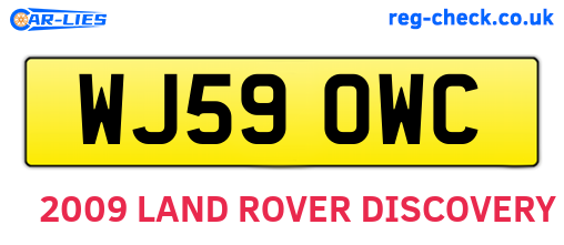 WJ59OWC are the vehicle registration plates.