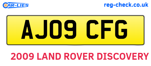 AJ09CFG are the vehicle registration plates.