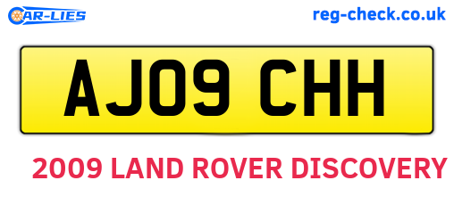 AJ09CHH are the vehicle registration plates.
