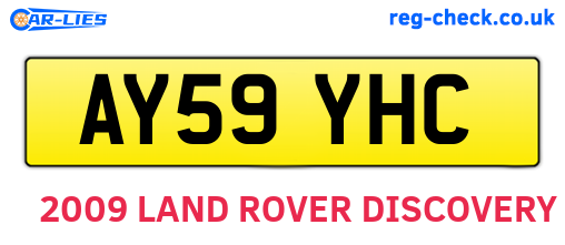 AY59YHC are the vehicle registration plates.