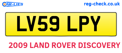 LV59LPY are the vehicle registration plates.