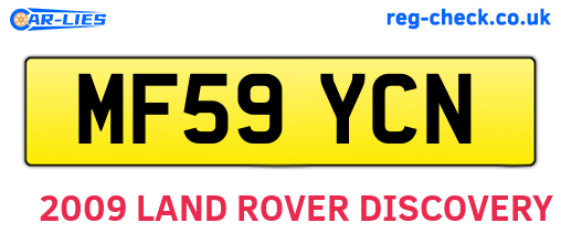 MF59YCN are the vehicle registration plates.