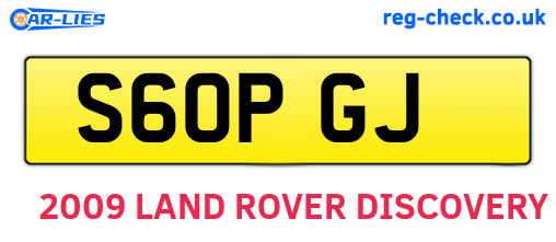 S60PGJ are the vehicle registration plates.