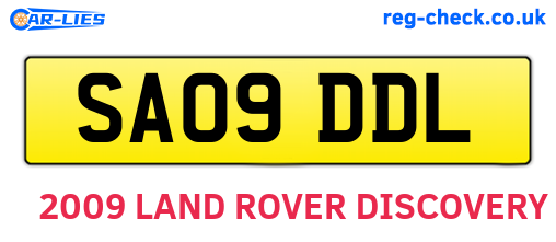 SA09DDL are the vehicle registration plates.