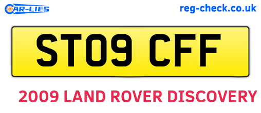 ST09CFF are the vehicle registration plates.