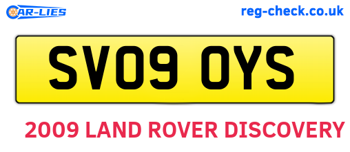 SV09OYS are the vehicle registration plates.