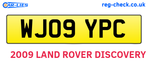WJ09YPC are the vehicle registration plates.