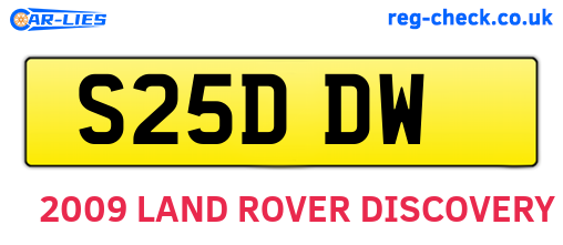 S25DDW are the vehicle registration plates.