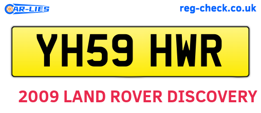 YH59HWR are the vehicle registration plates.