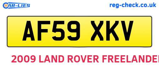 AF59XKV are the vehicle registration plates.