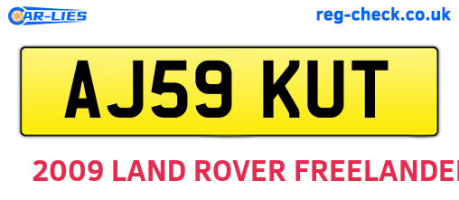 AJ59KUT are the vehicle registration plates.