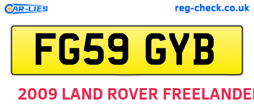 FG59GYB are the vehicle registration plates.