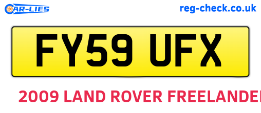FY59UFX are the vehicle registration plates.