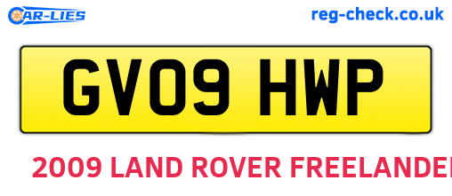 GV09HWP are the vehicle registration plates.