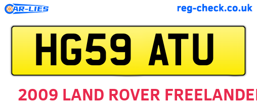 HG59ATU are the vehicle registration plates.