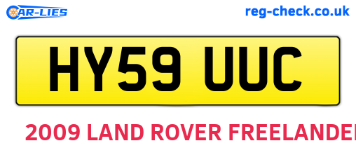HY59UUC are the vehicle registration plates.